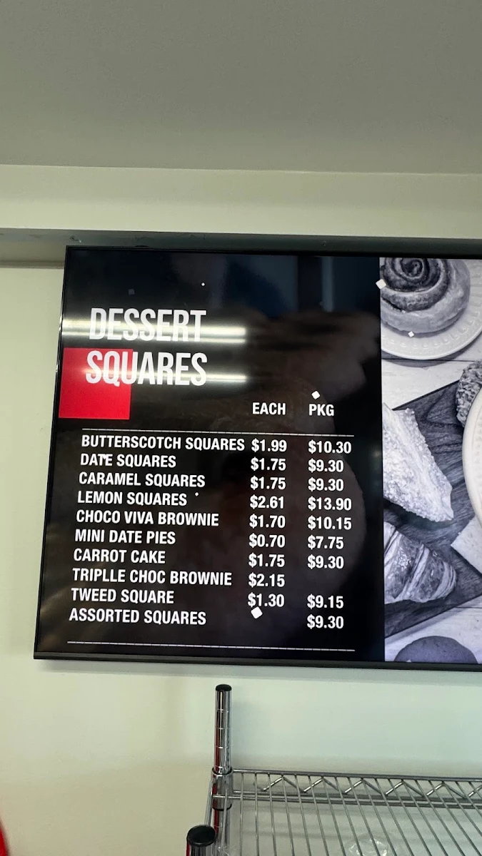 Menu, Aucoin Bakery