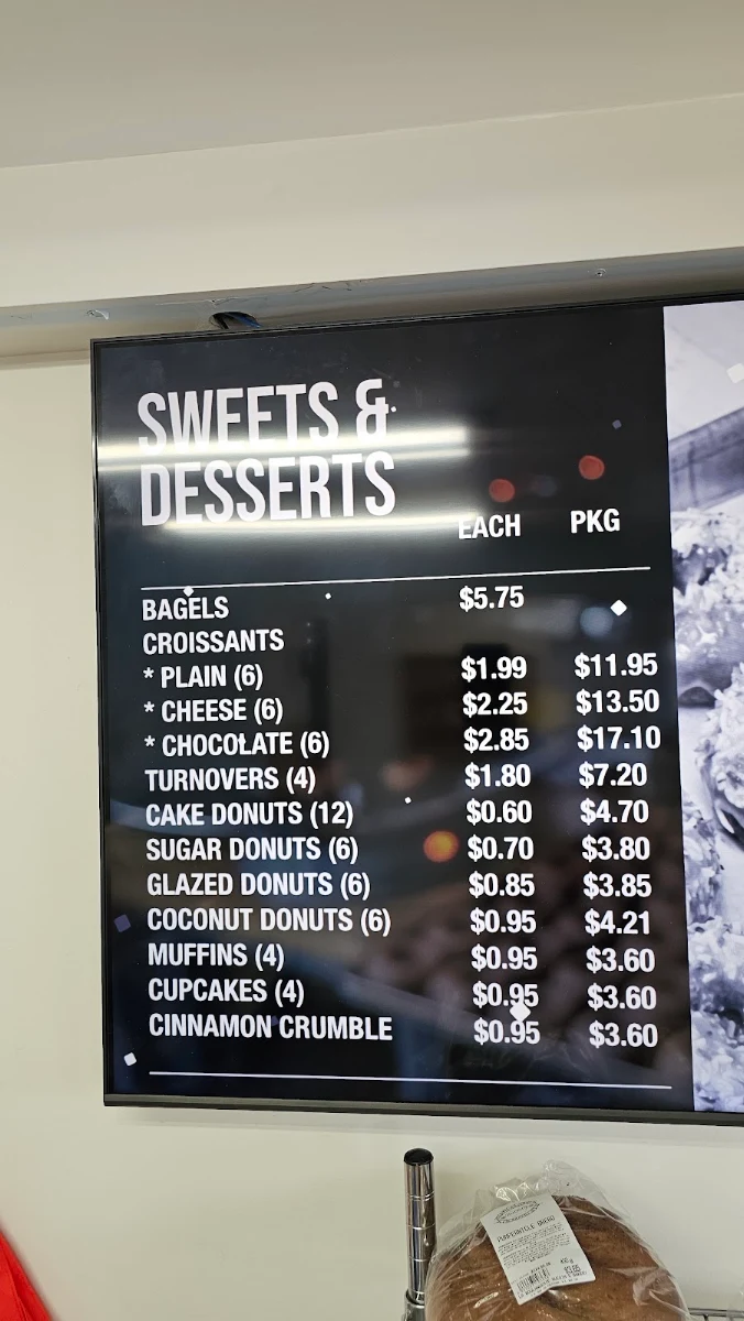 Menu, Aucoin Bakery