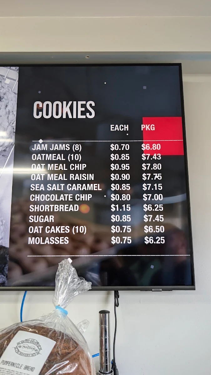 Menu, Aucoin Bakery