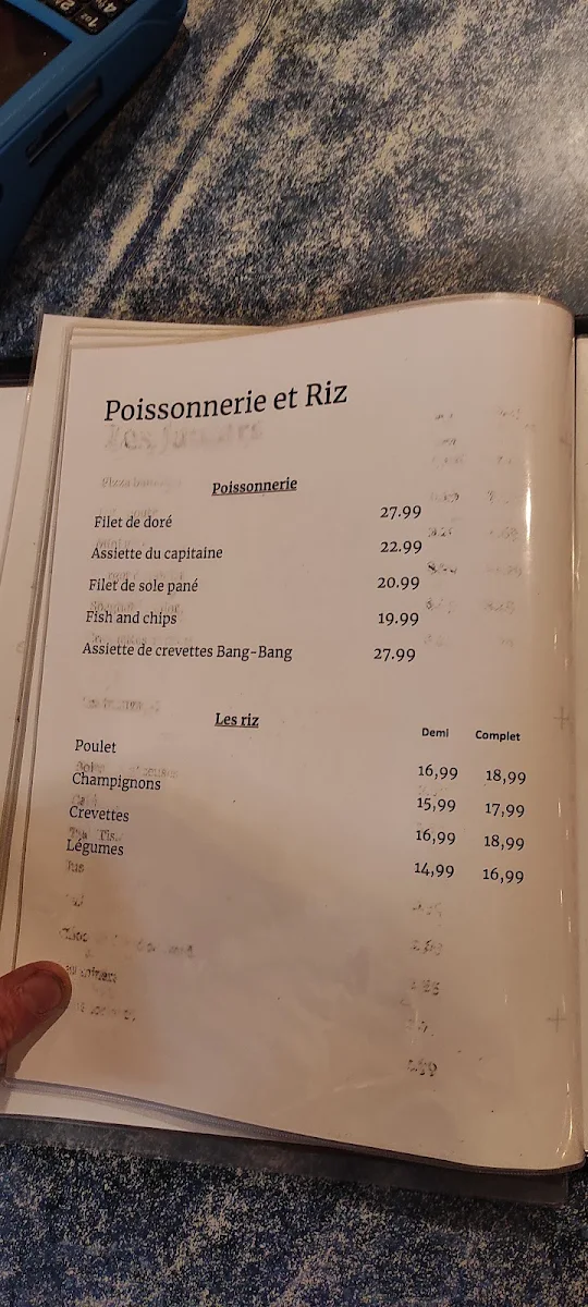 Menu, Restaurant Le Canadien