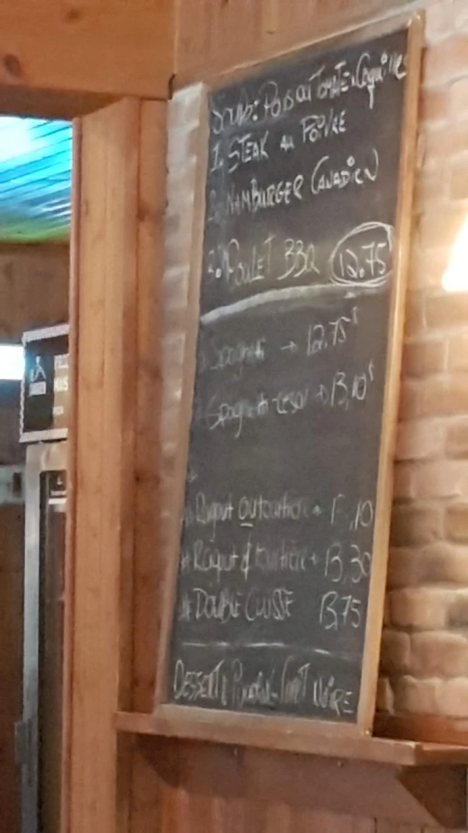 Menu, Restaurant Le Canadien