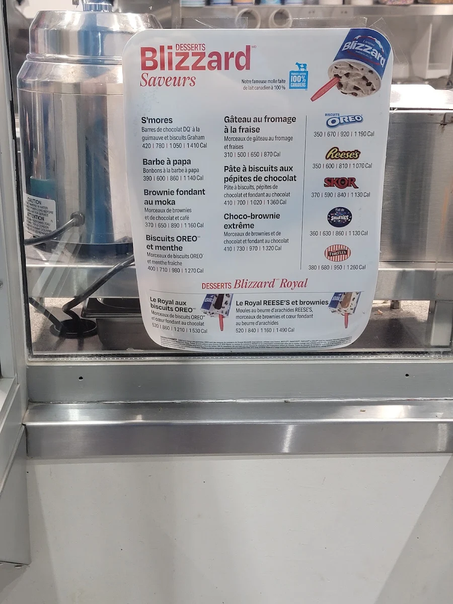 Menu, Dairy Queen (Treat)
