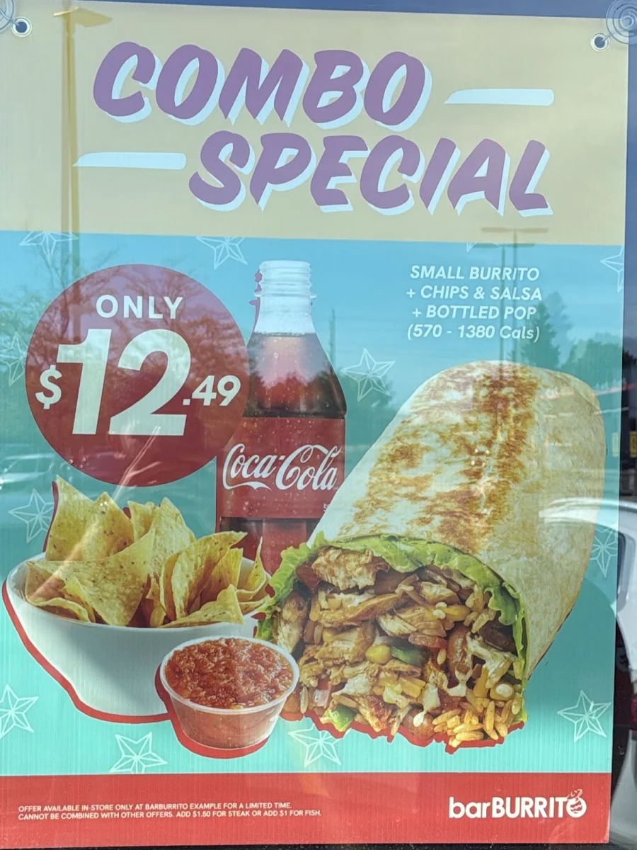 Menu, barBURRITO
