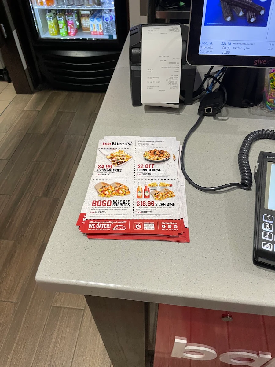 Menu, barBURRITO