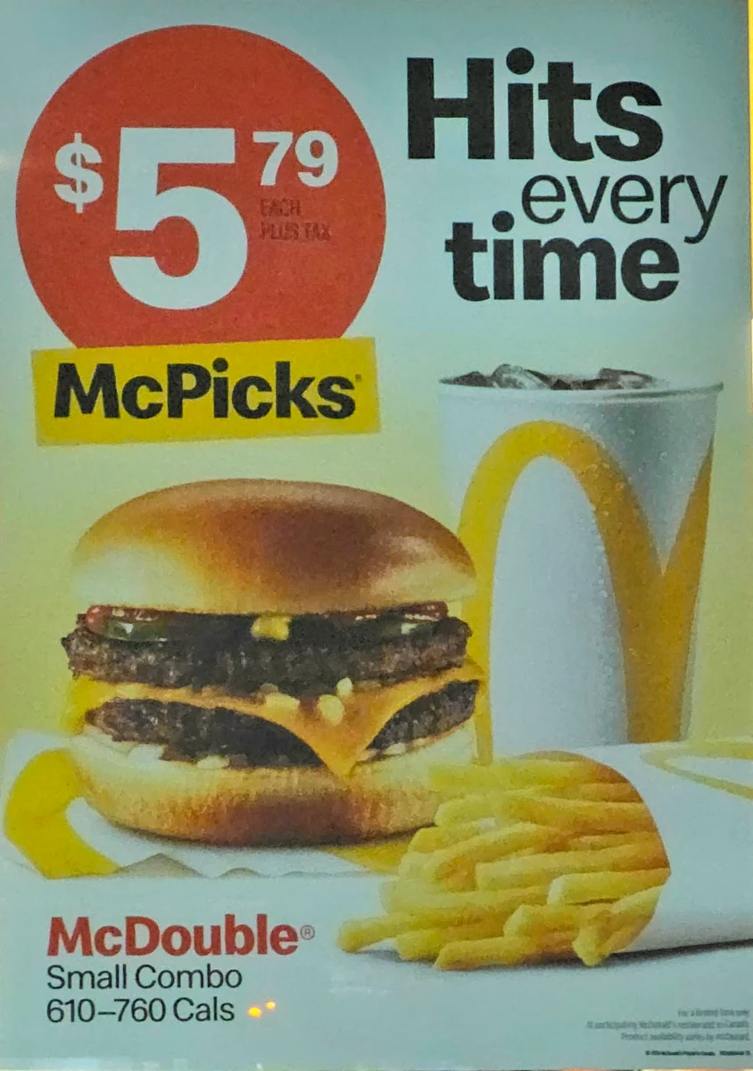 Menu, McDonald's