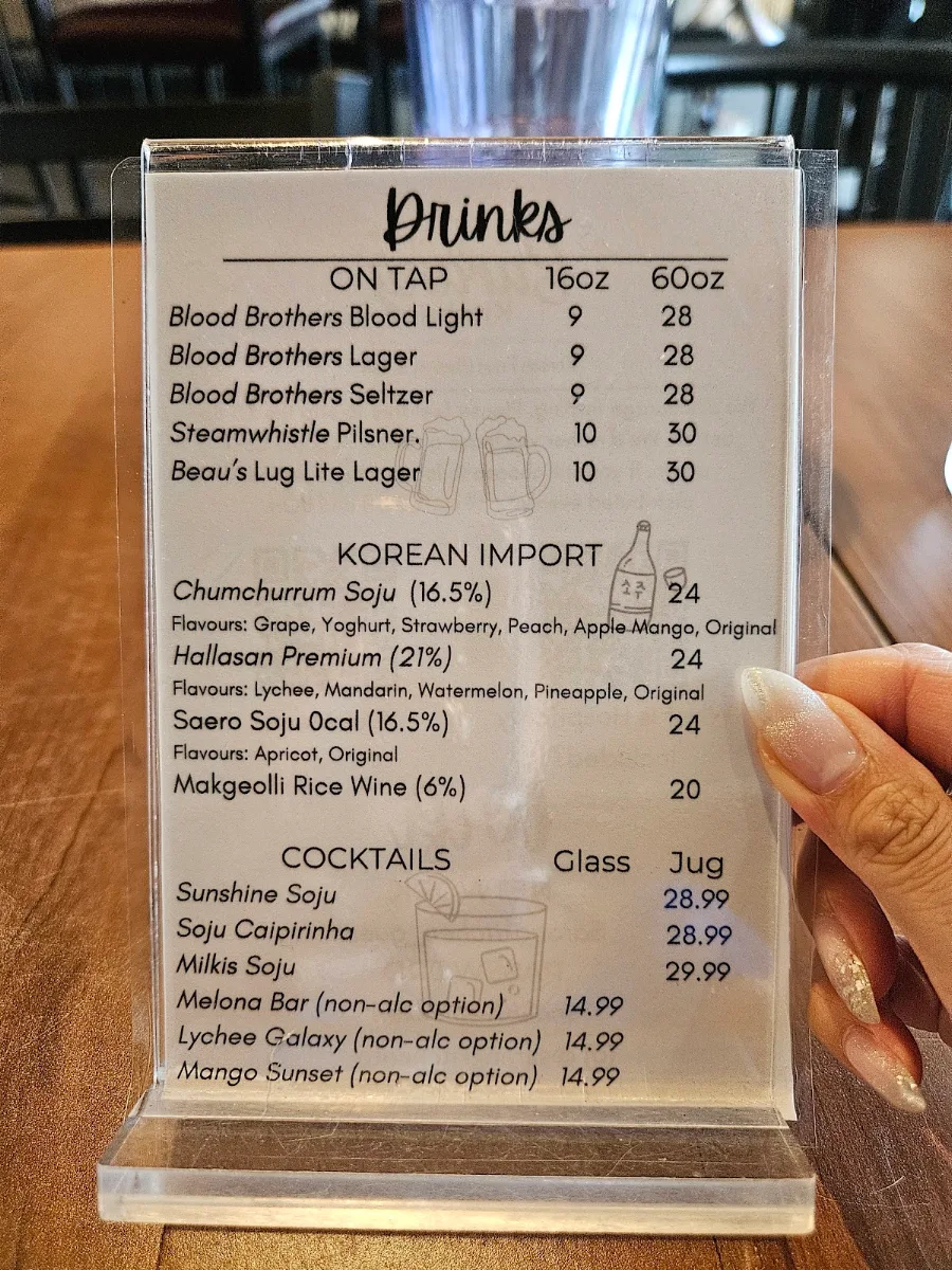 Menu, Sarang Kitchen