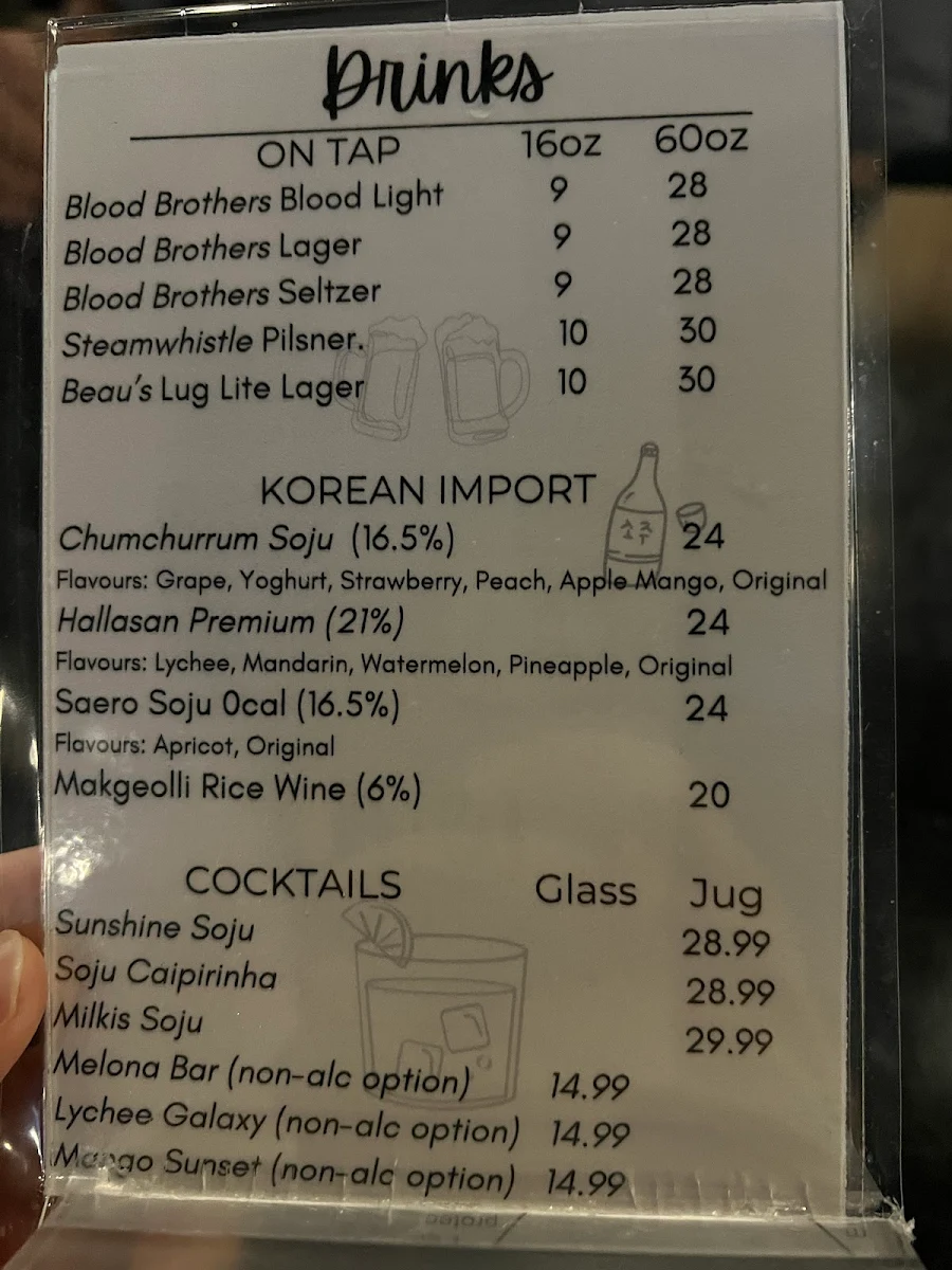 Menu, Sarang Kitchen