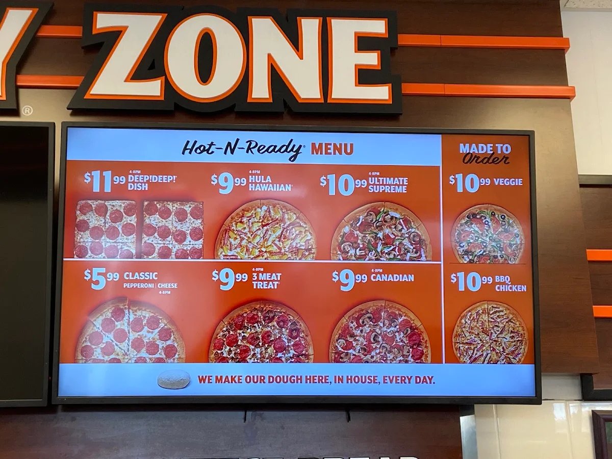 Menu, Little Caesars Pizza