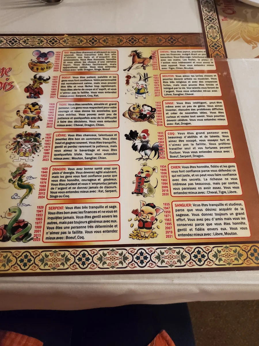 Menu, House Of Lee