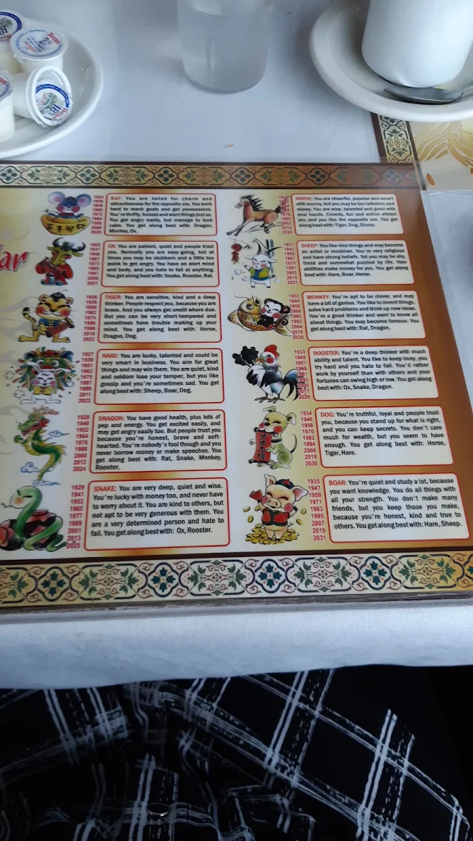 Menu, House Of Lee
