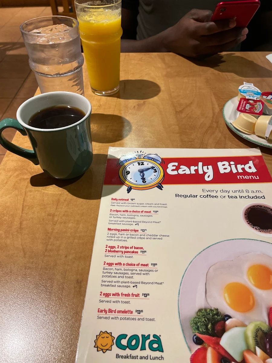 Menu, Cora Breakfast and Lunch