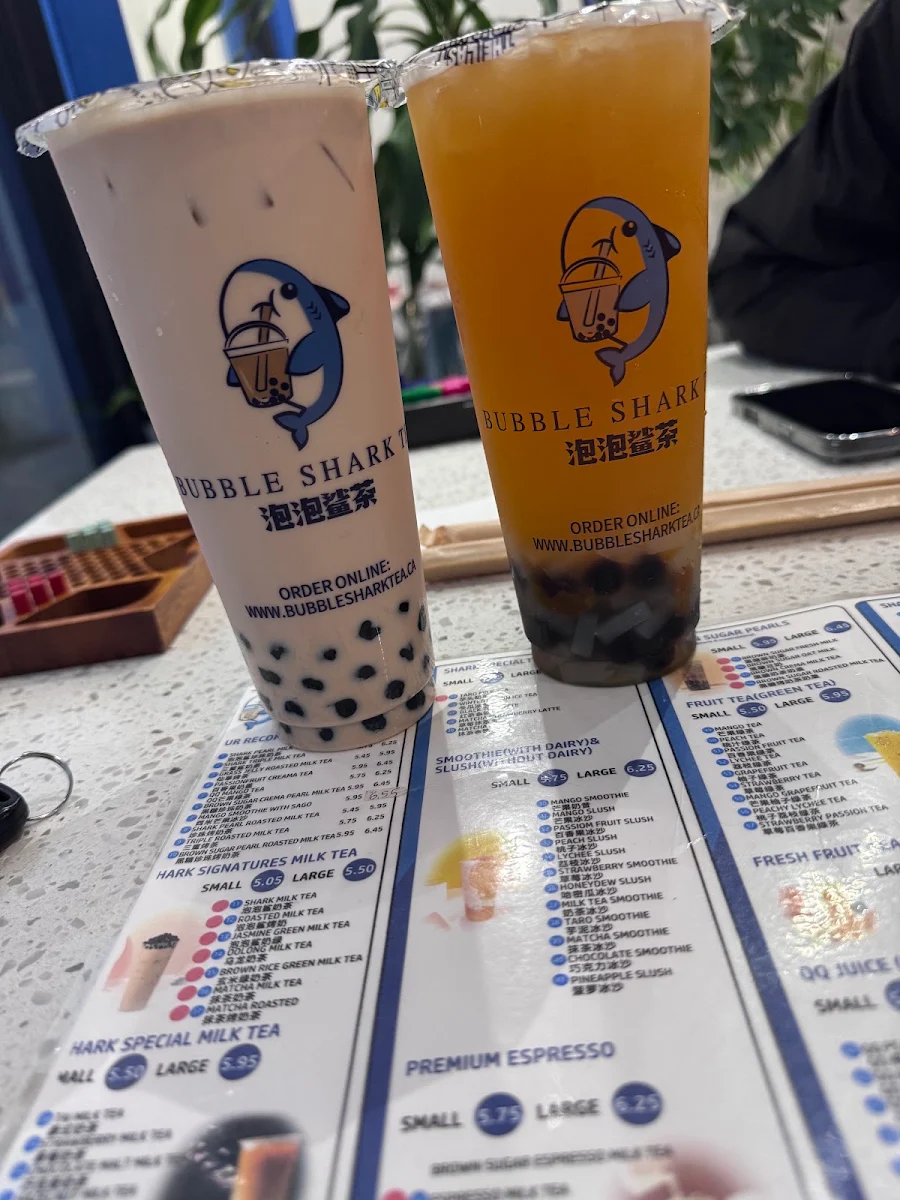 Menu, Bubble Shark Tea