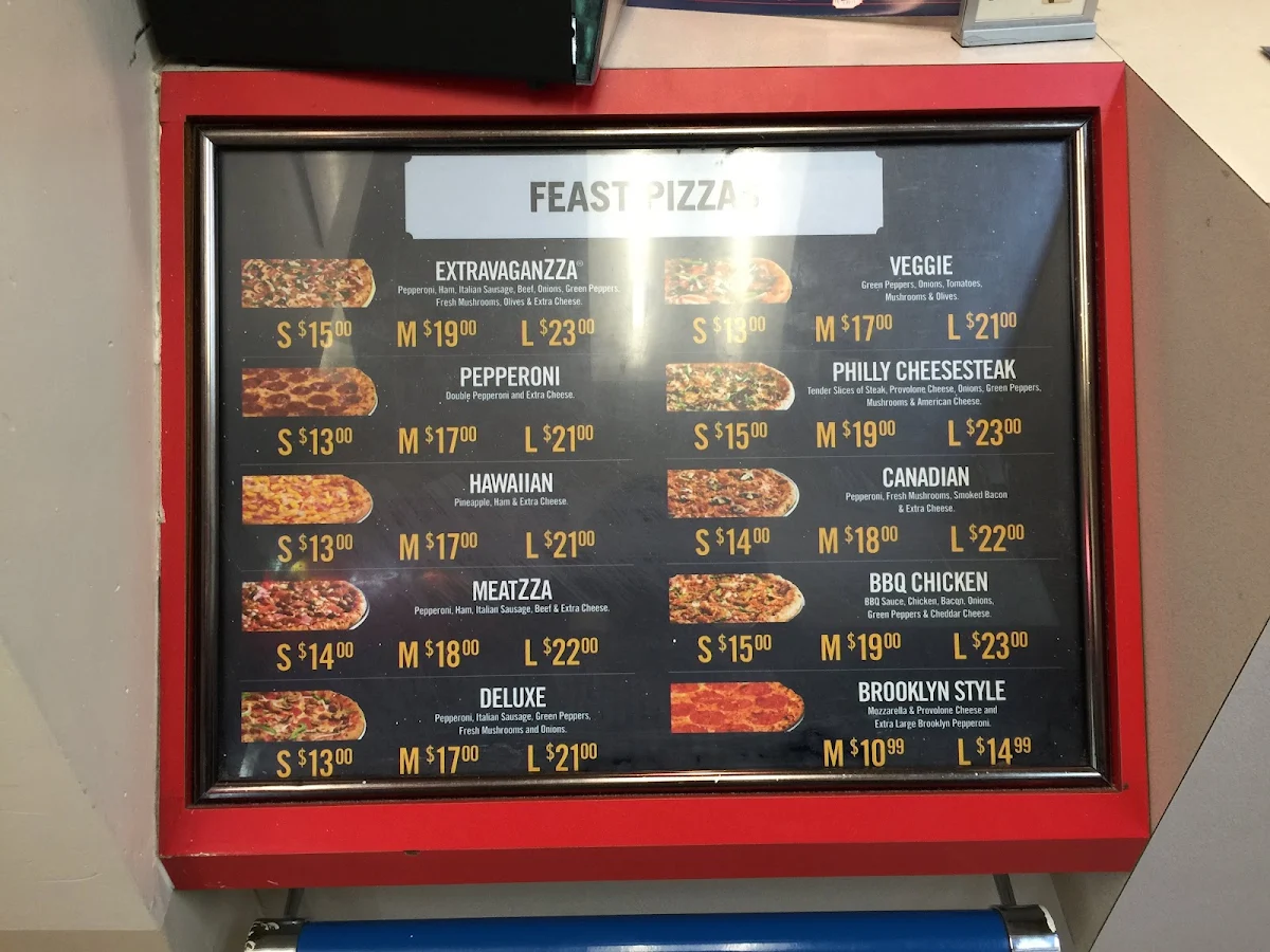 Menu, Domino's Pizza