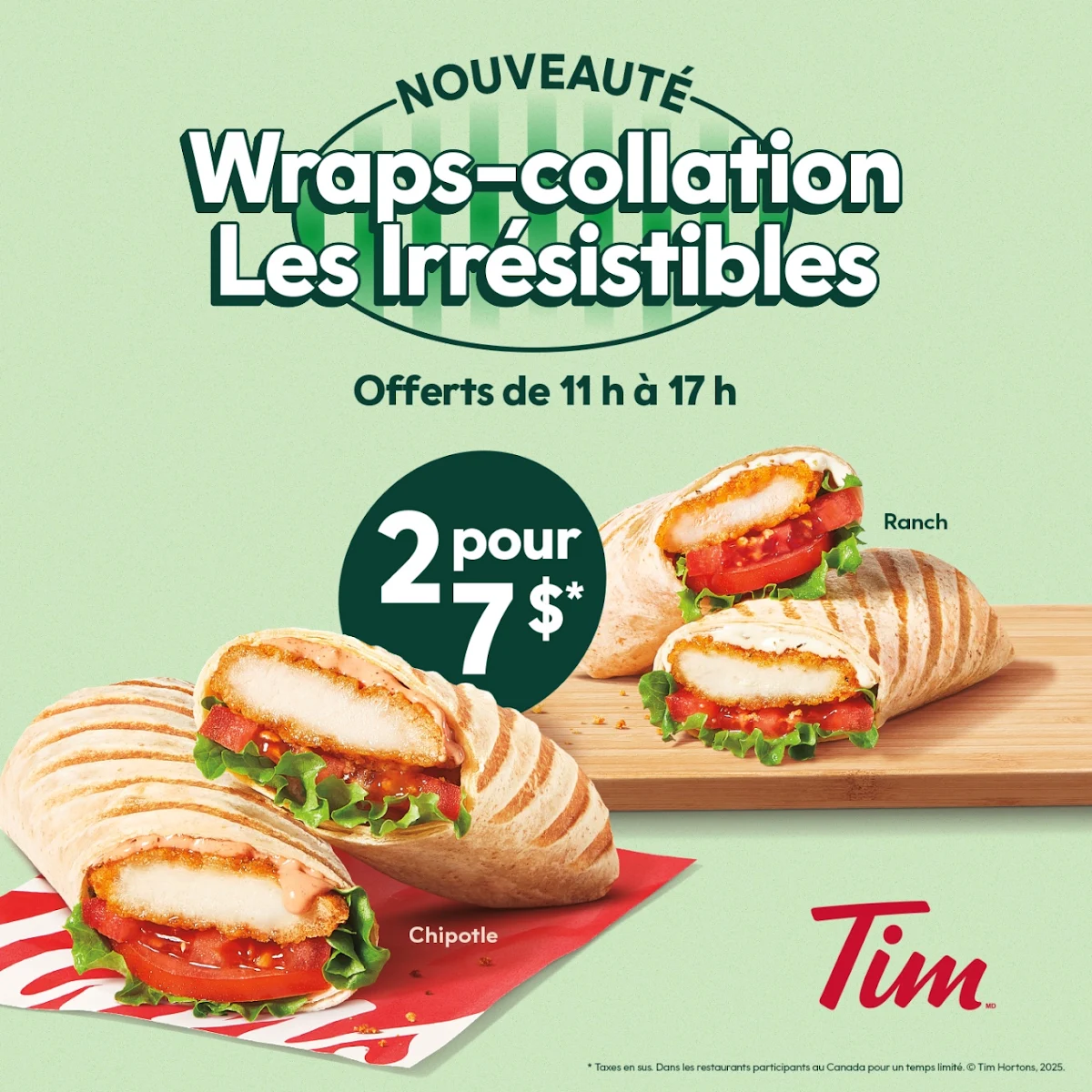 Menu, Tim Hortons