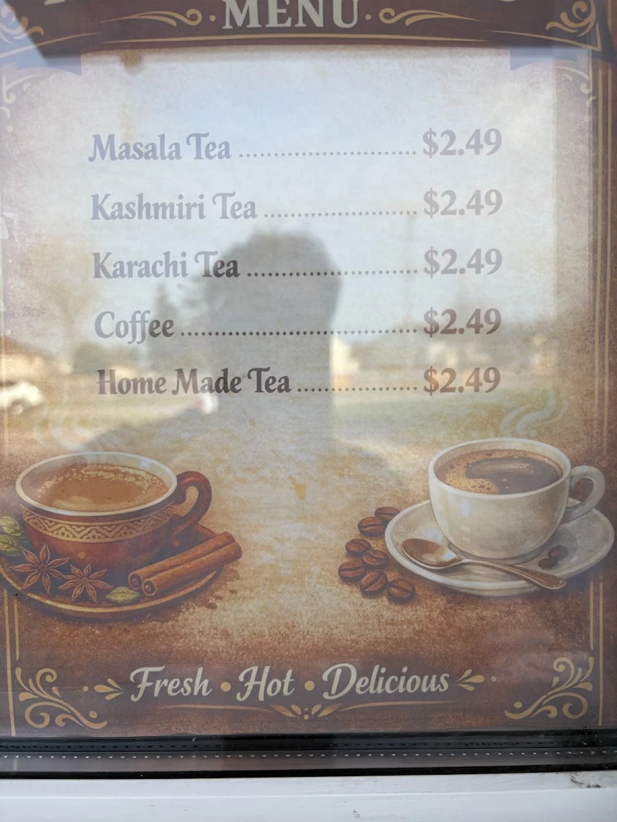Menu, Tazza street food