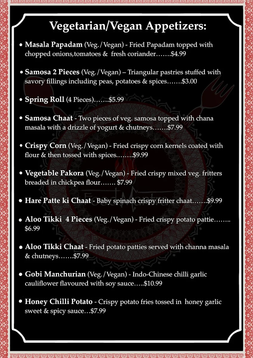 Menu, Food Mantra