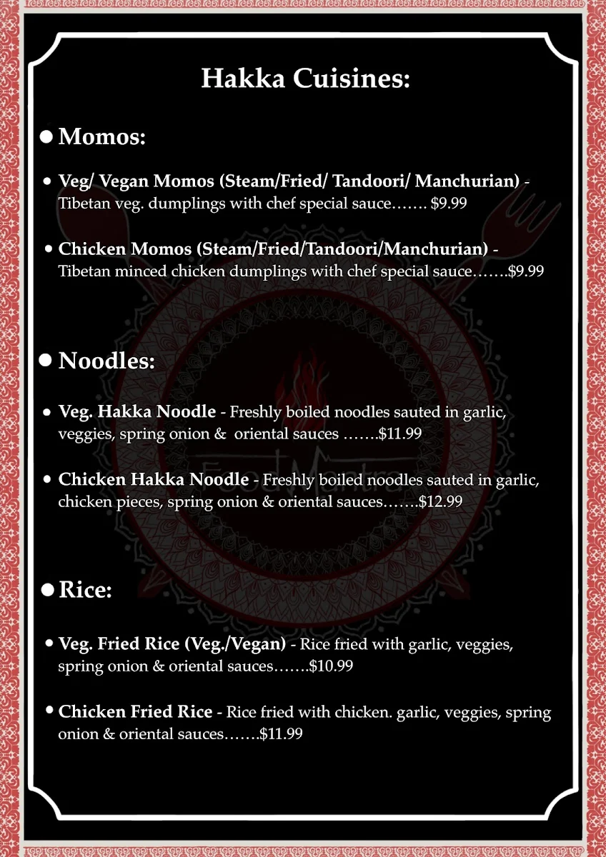 Menu, Food Mantra