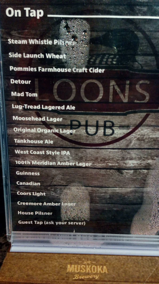Menu, Loons