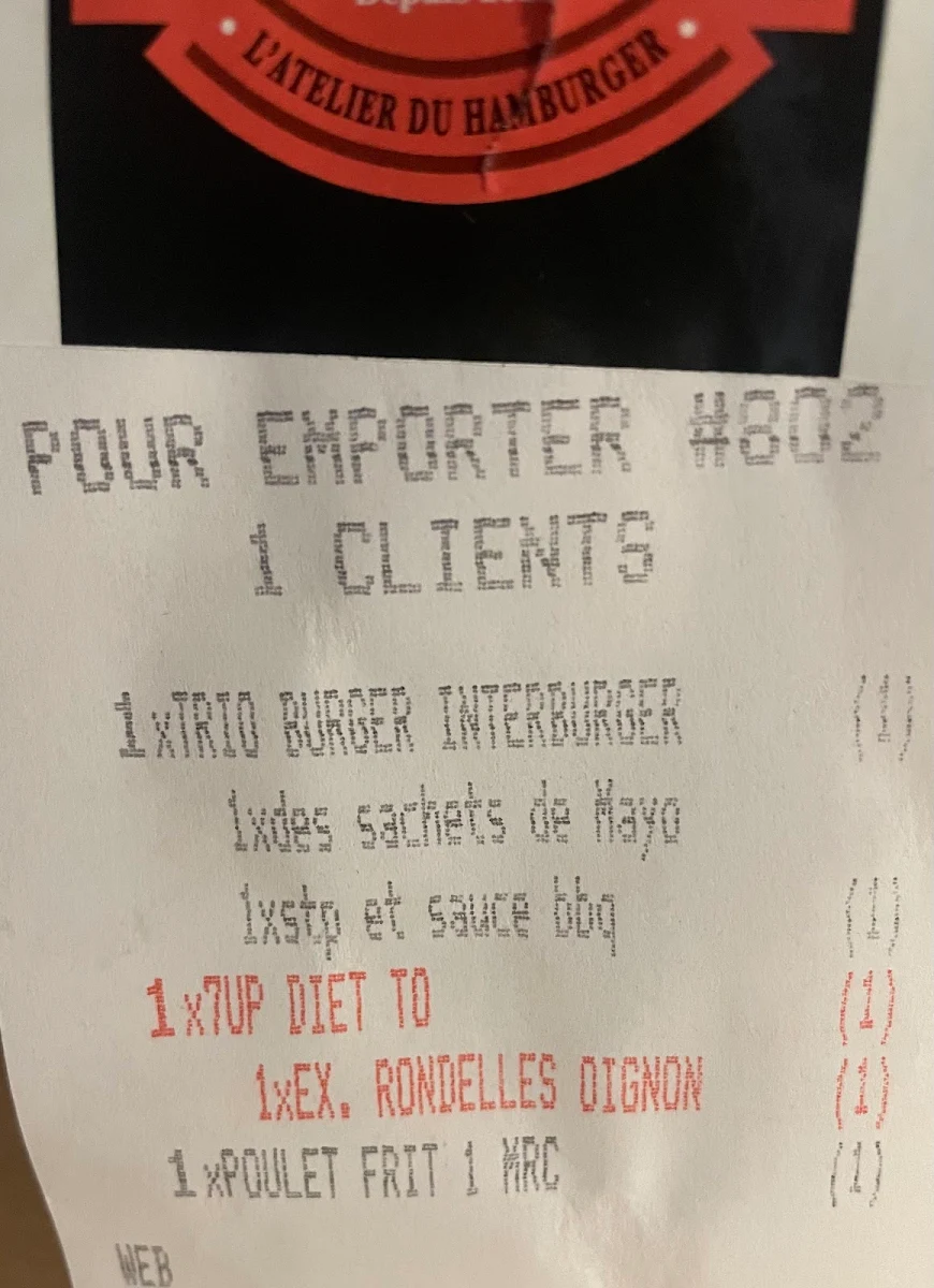 Menu, Mlle Inès | l'Atelier du hamburger | District Gourmet Sainte-Foy