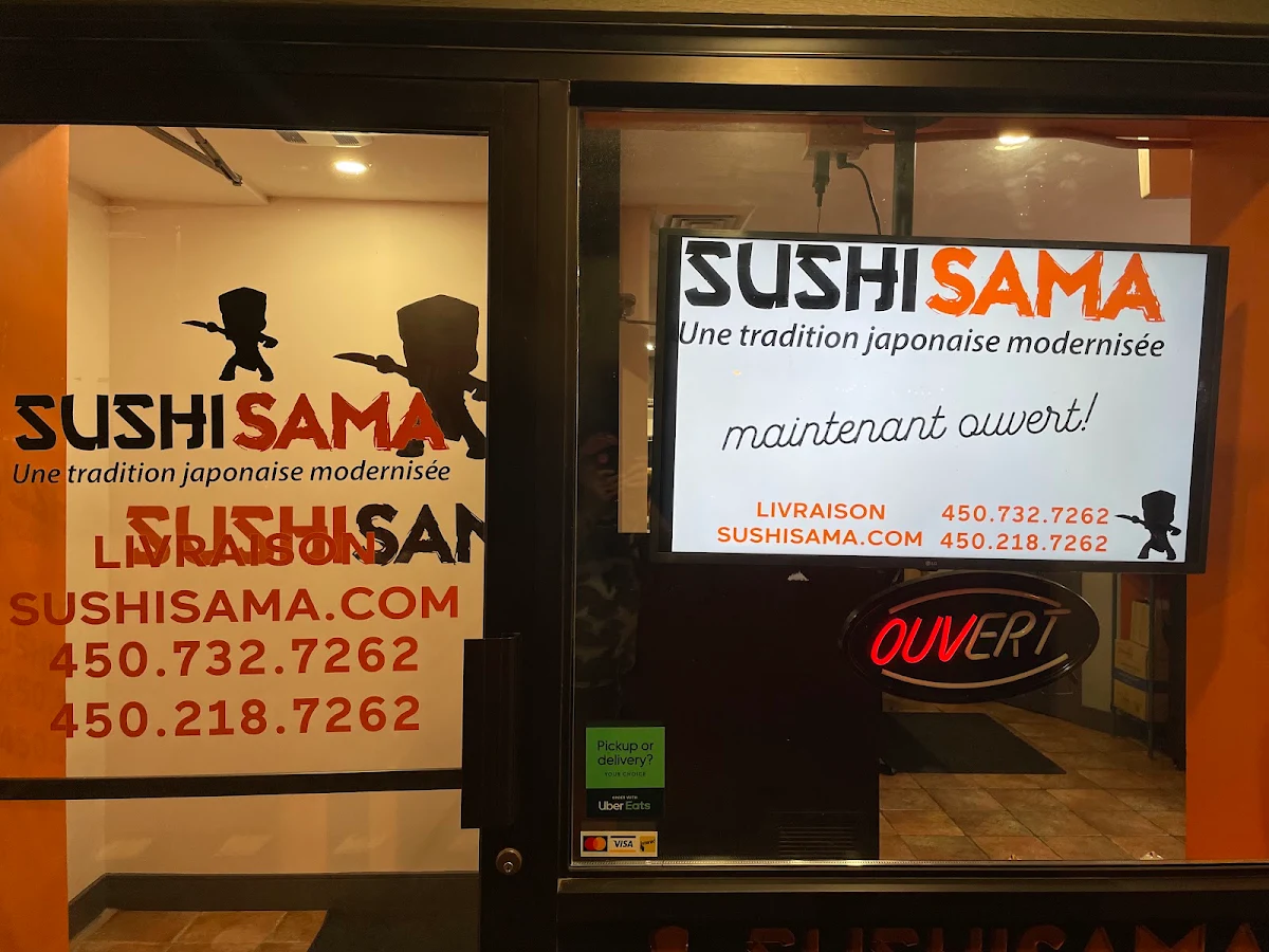 Menu, Sushi Sama (St-Lazare)