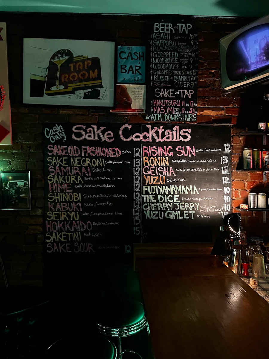Menu, Black Dice Cafe