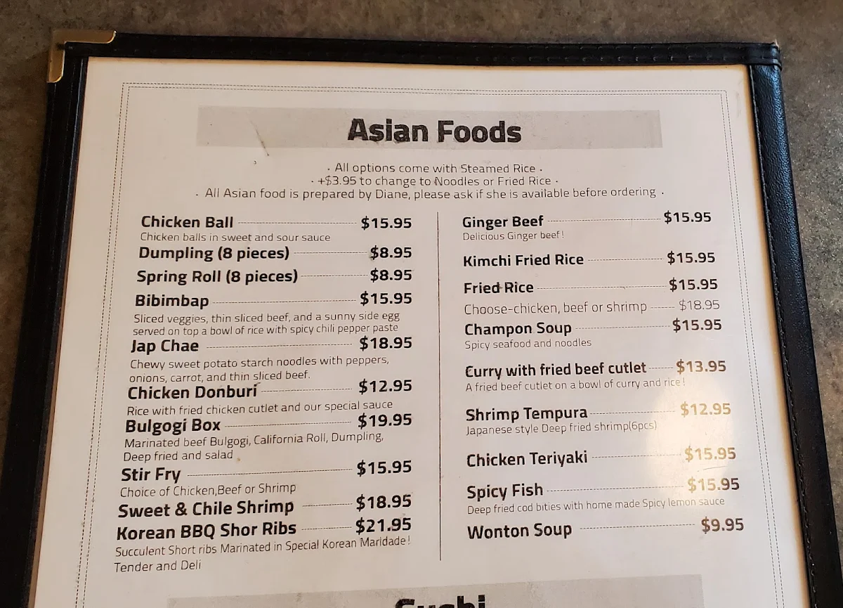 Menu, The Copper Kettle Restaurant