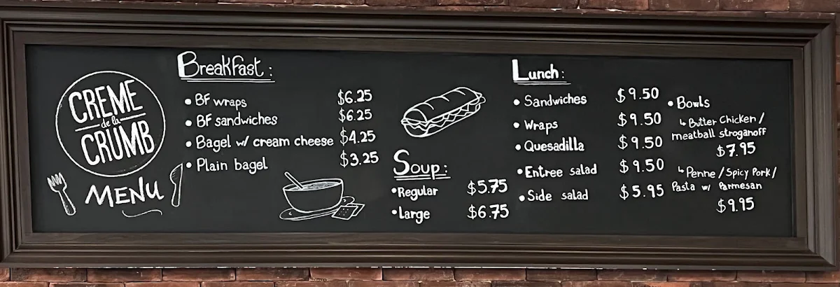 Menu, The Between Cafe