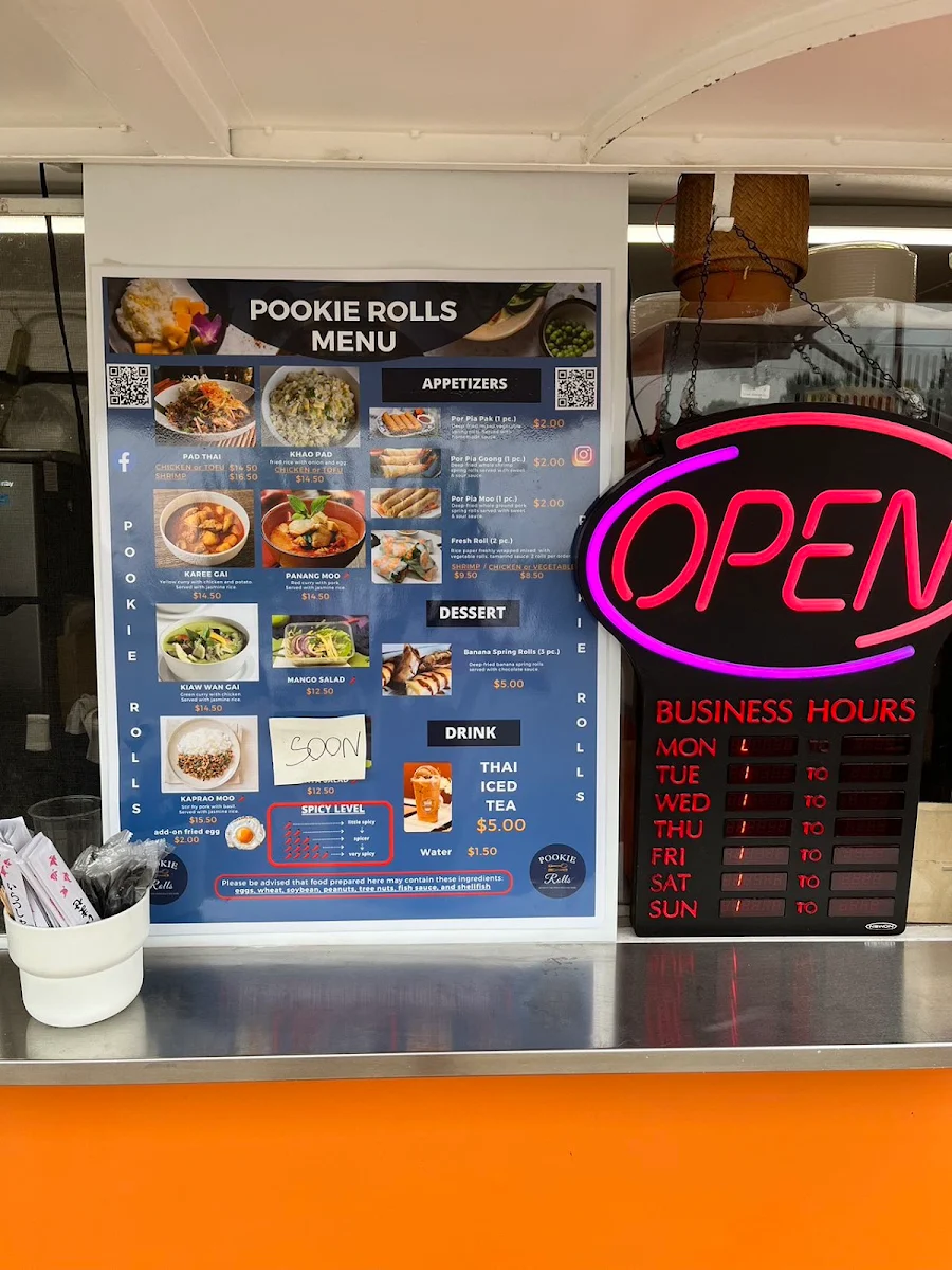 Menu, Pookie Rolls
