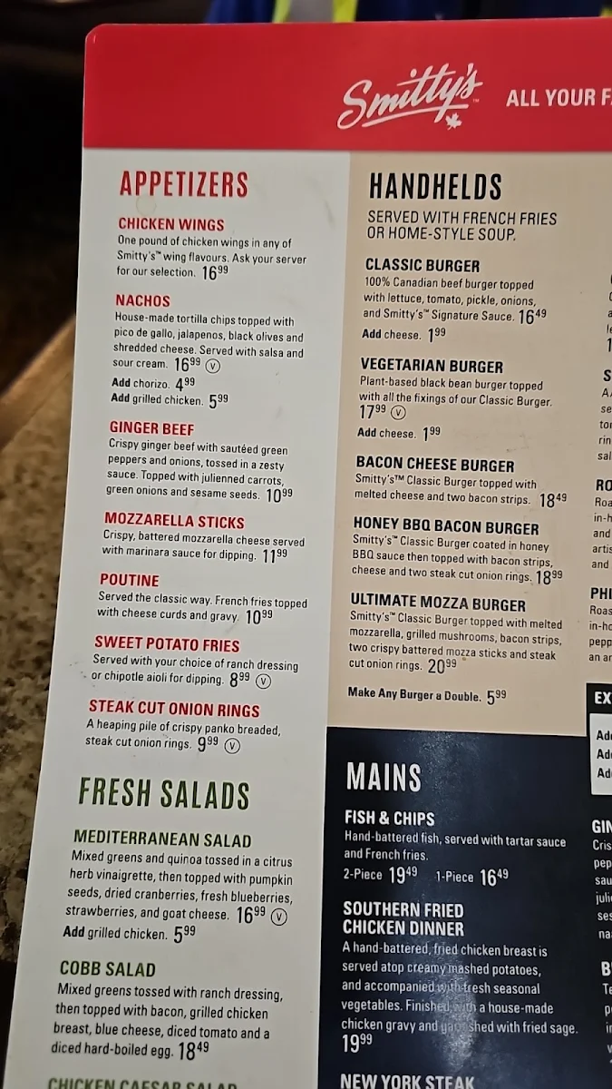 Menu, Smitty's Family Restaurant - Lloydminster