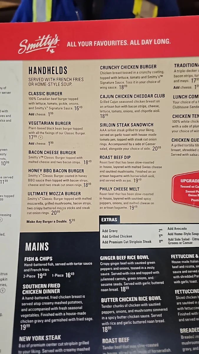 Menu, Smitty's Family Restaurant - Lloydminster