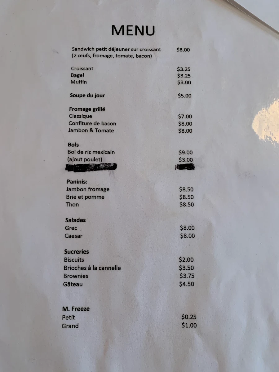 Menu, Espace Métis