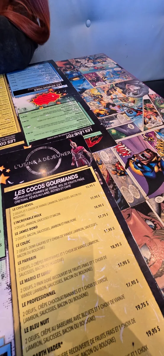 Menu, AM - L 'usine à Déjeuner