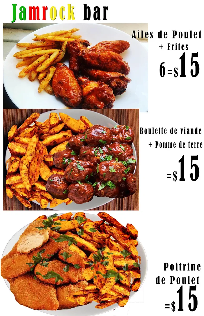 Menu, Bar Jamrock