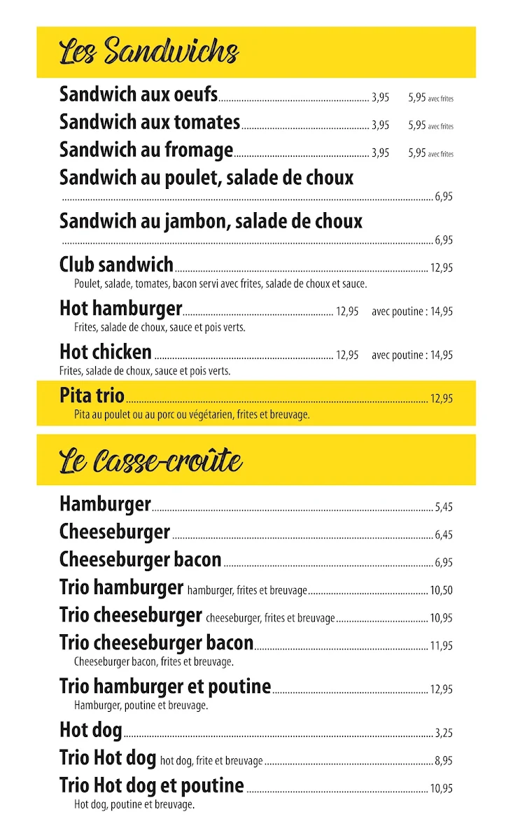 Menu, Bianky Restaurant
