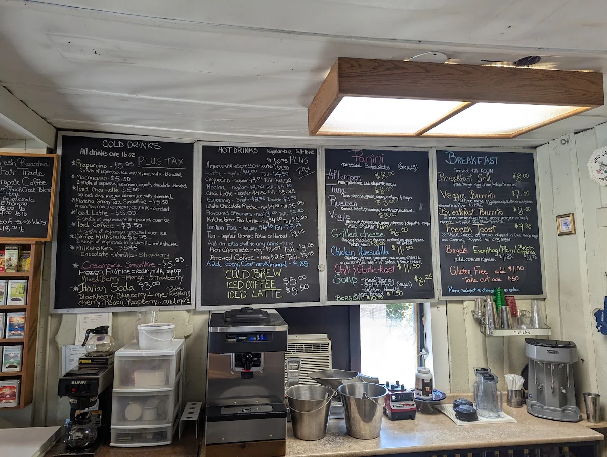 Menu, Rock Creek Trading Post