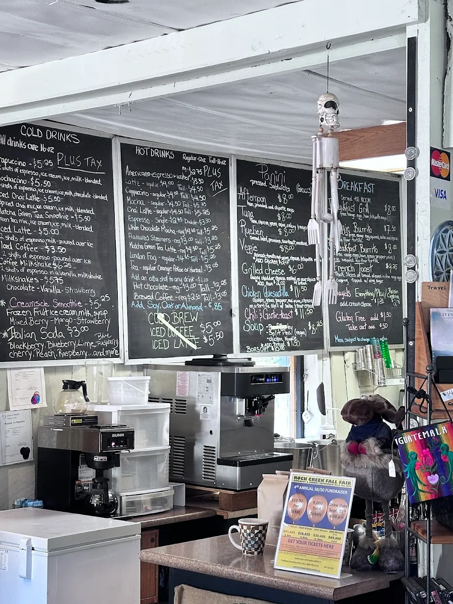 Menu, Rock Creek Trading Post