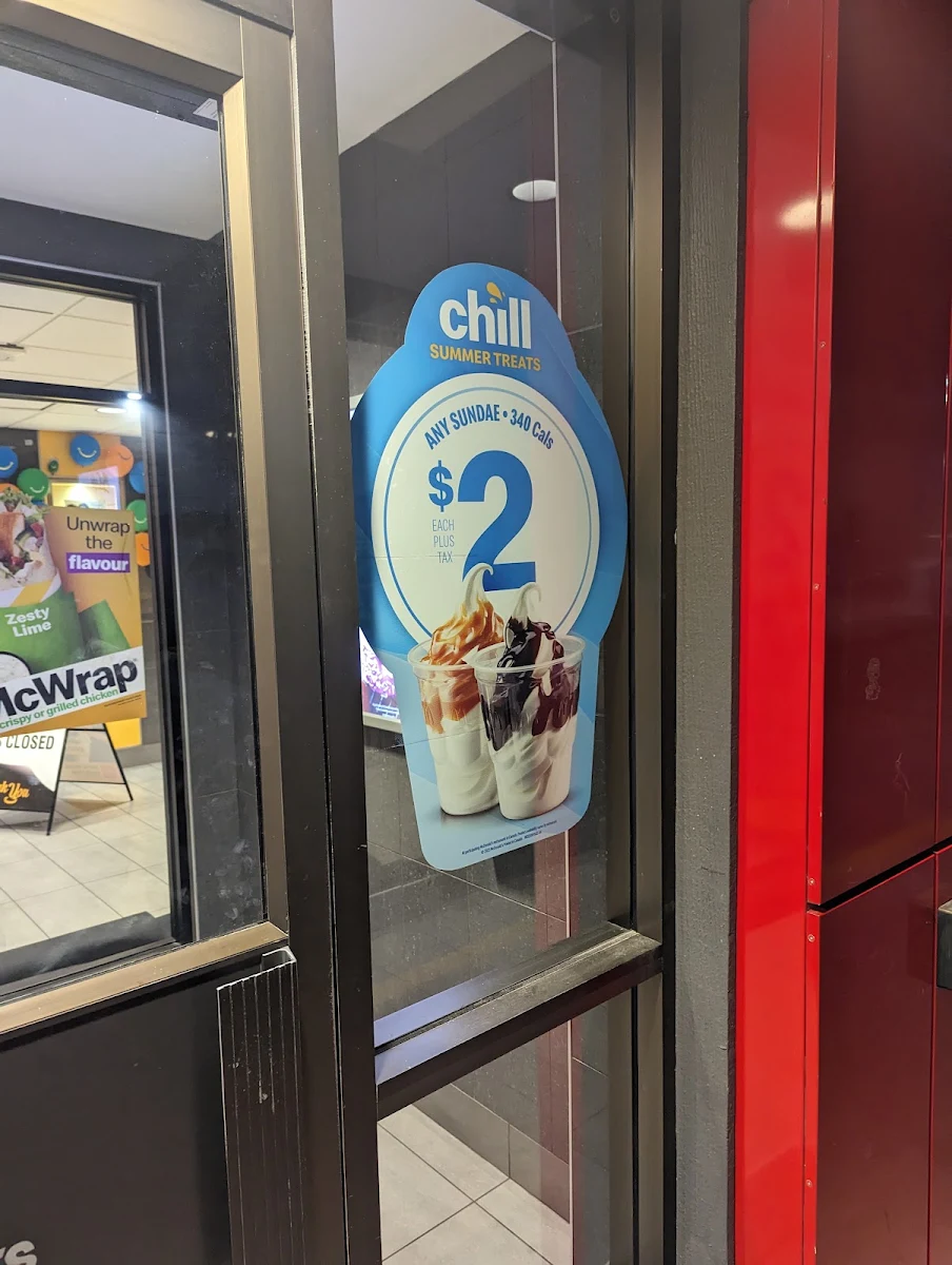 Menu, McDonald's