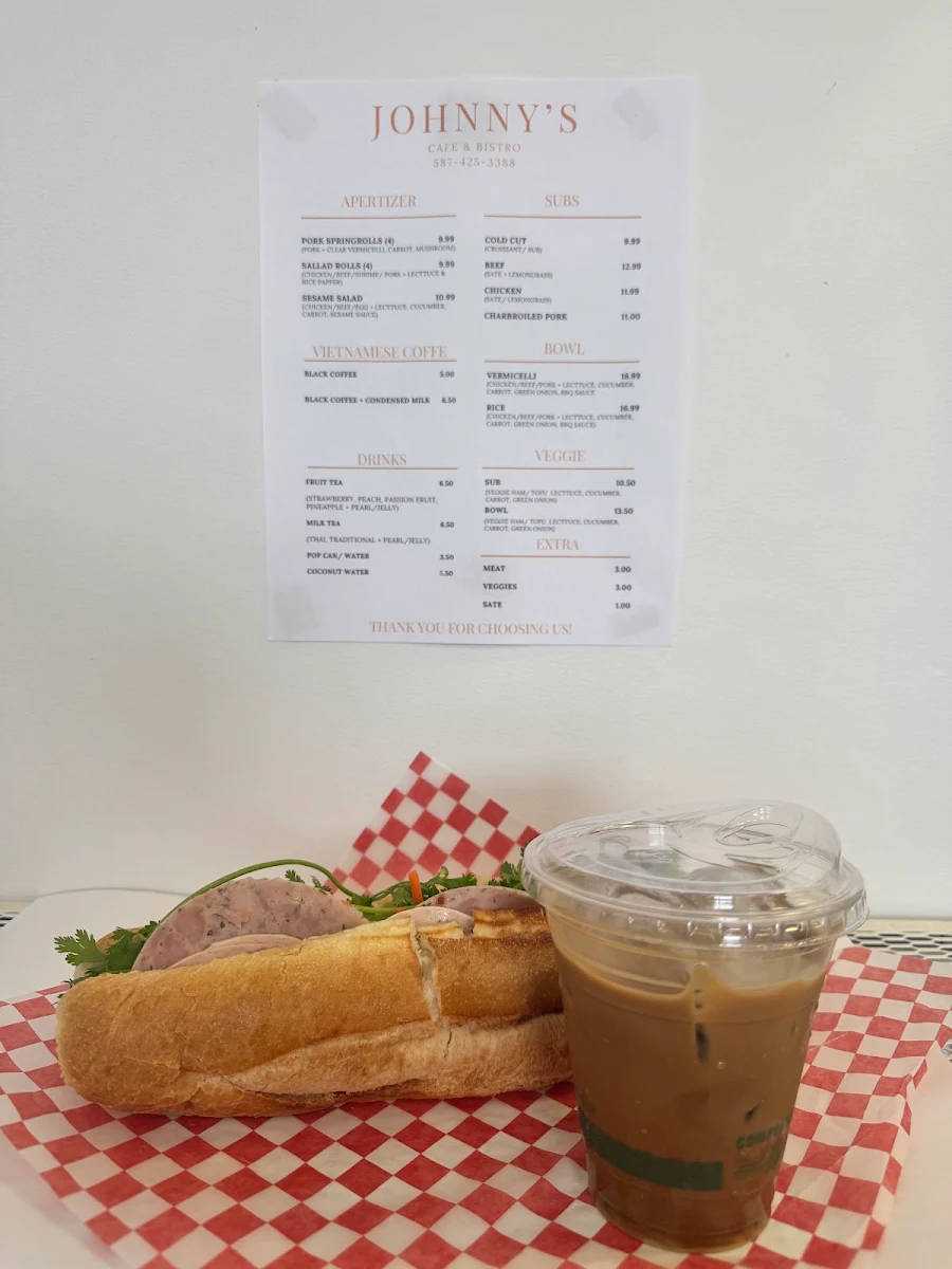 Menu, Johnny's Cafe & Bistro