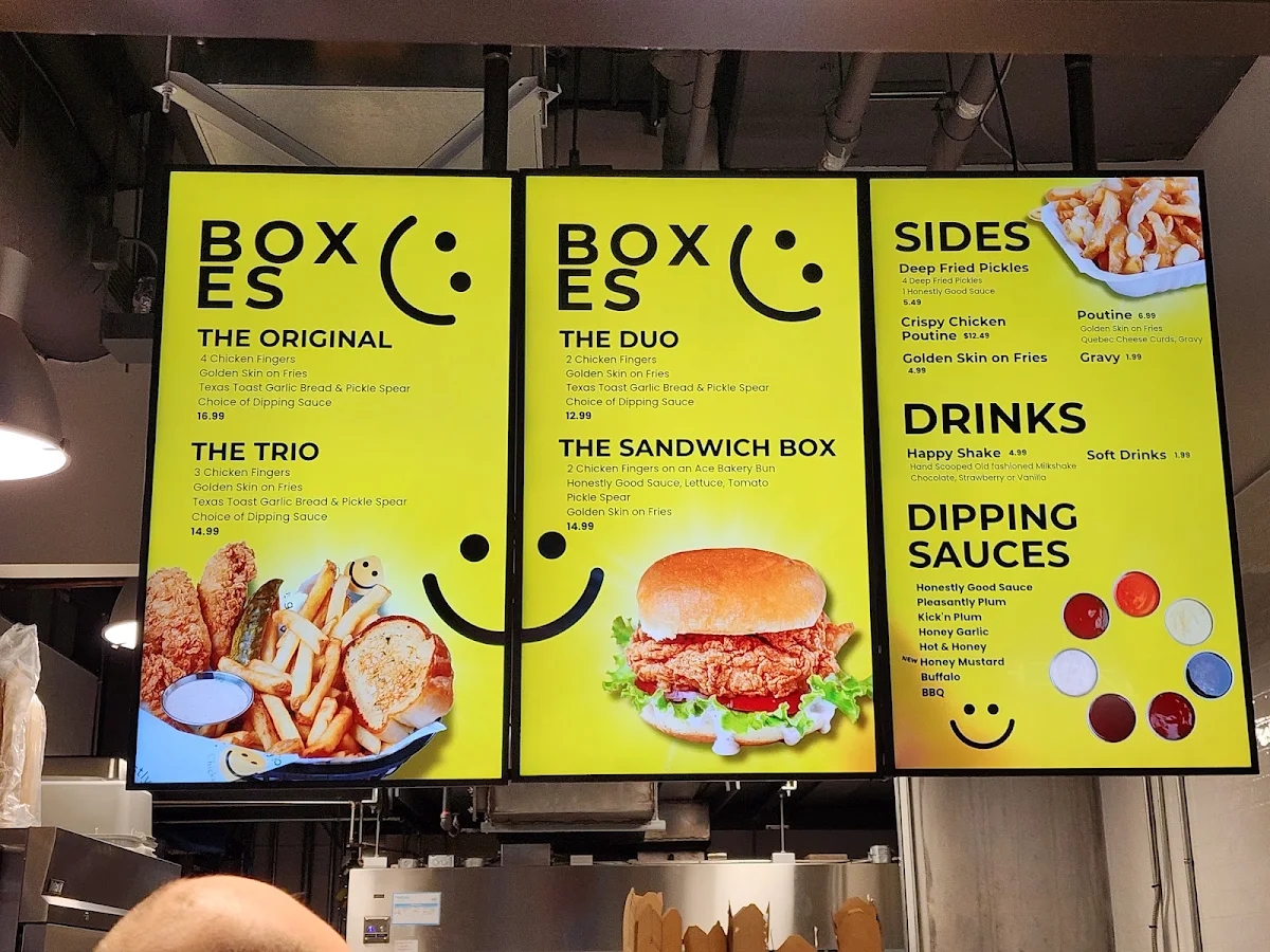 Menu, Honestly Good Chicken Fingers