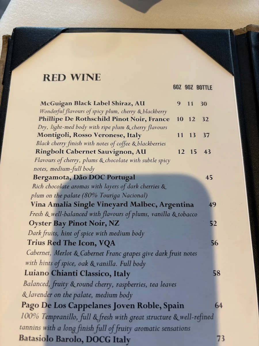 Menu, Saucy