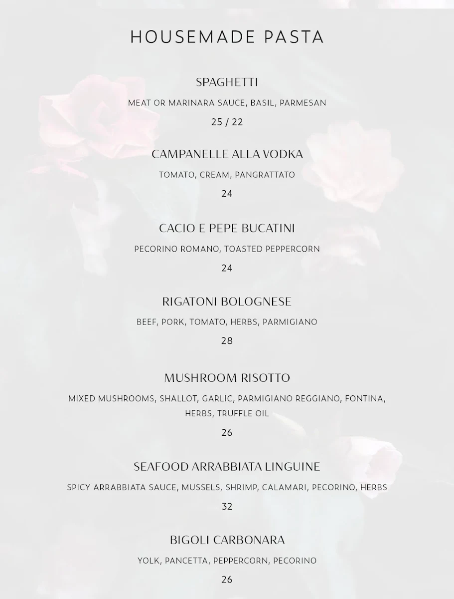 Menu, Rebel Layne