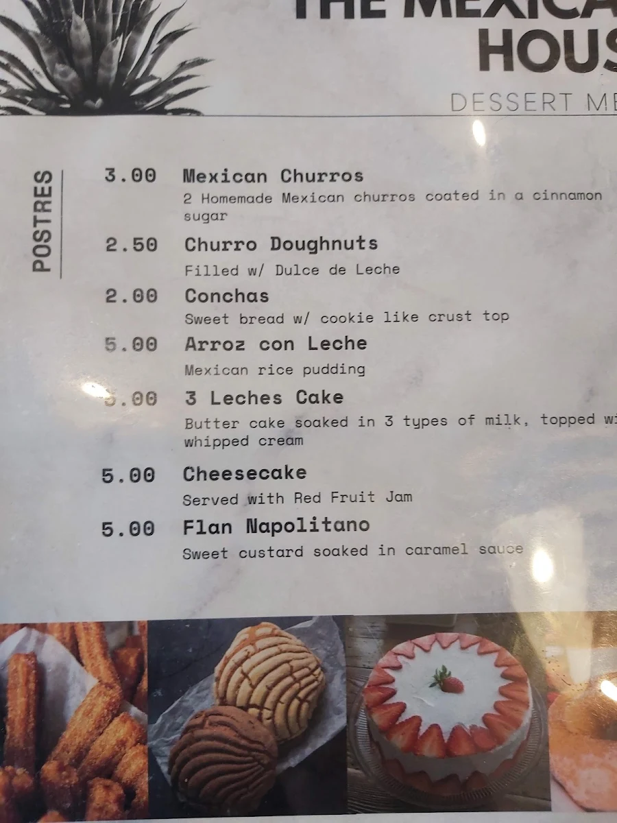 Menu, The Mexican House - Downtown