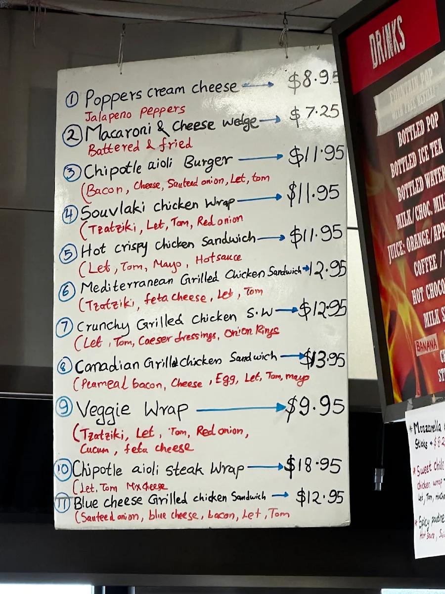 Menu, Burger Pit
