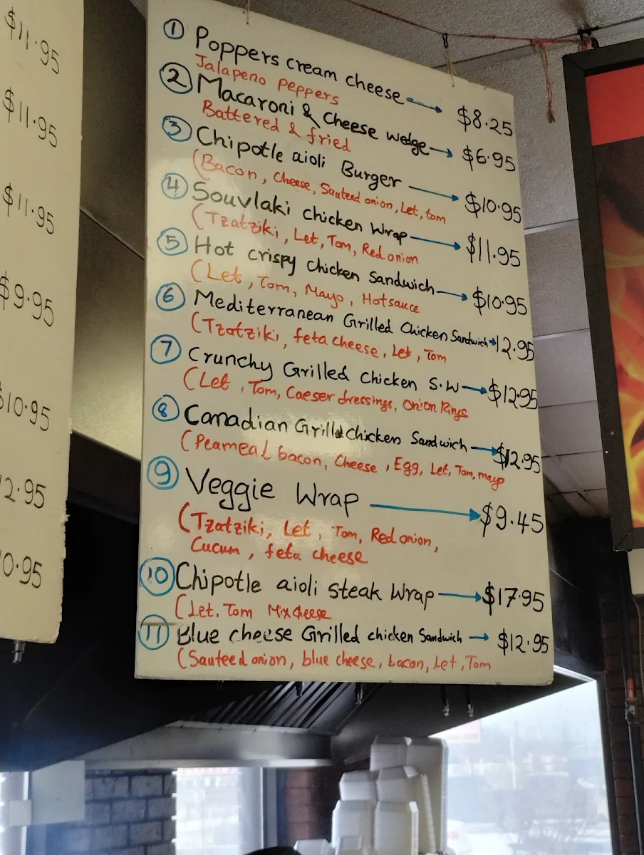 Menu, Burger Pit