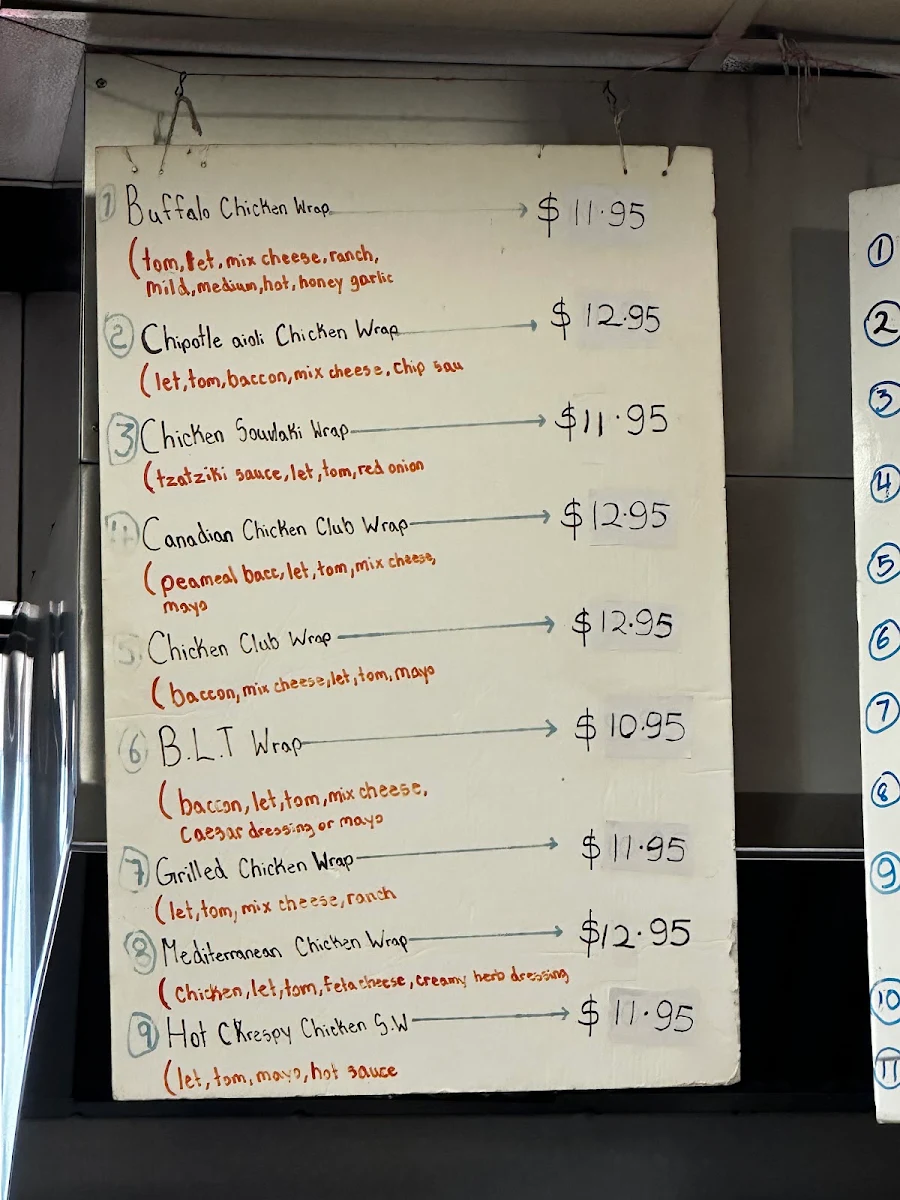 Menu, Burger Pit