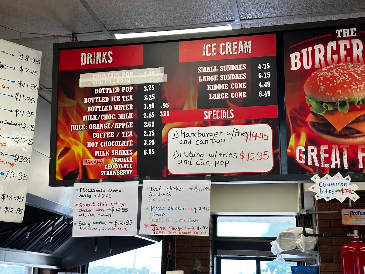 Menu, Burger Pit