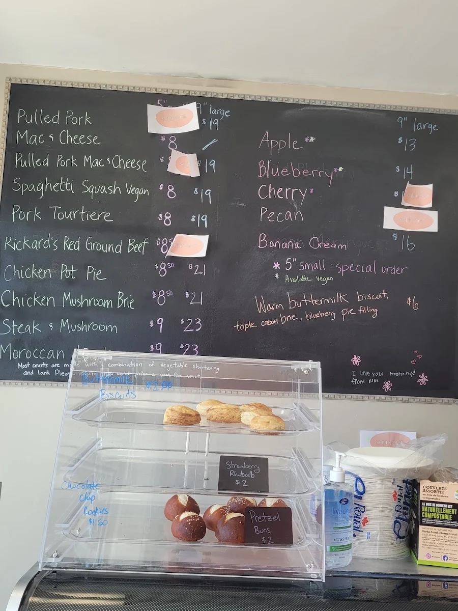 Menu, Mom's Bread and Pie Co.