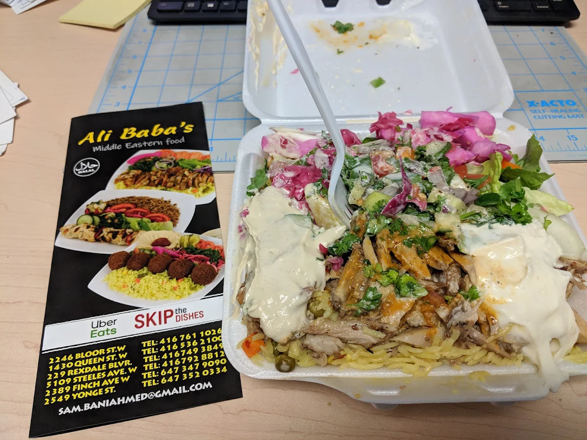 Menu, Ali Baba's Middle Eastern Cuisine - 2246 Bloor West Village