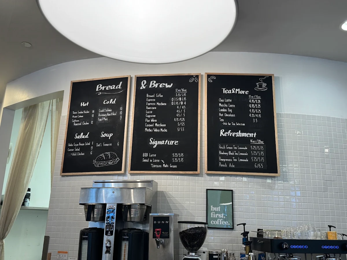 Menu, Bread&Brew