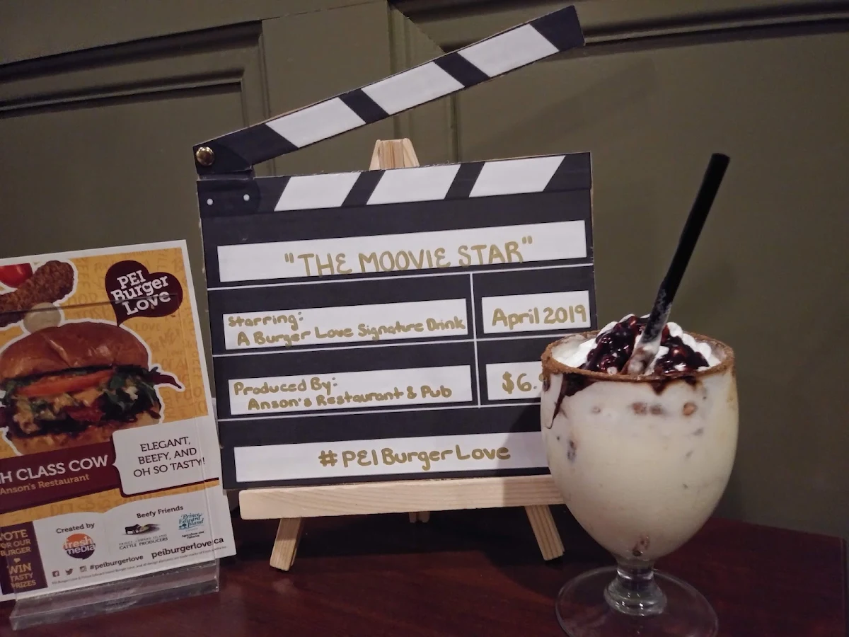 Menu, Anson's Restaurant & Pub